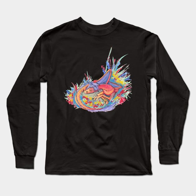 Sleeping Dragon Long Sleeve T-Shirt by iisjah